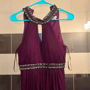 Vintage Cache Purple Beaded Choker Gown